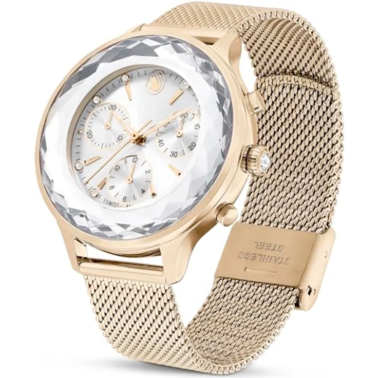 Swarovski Orbita Halskette, Kristall im Tropfenschliff, Mehrfarbig, Goldlegierungsschicht – Bild 2