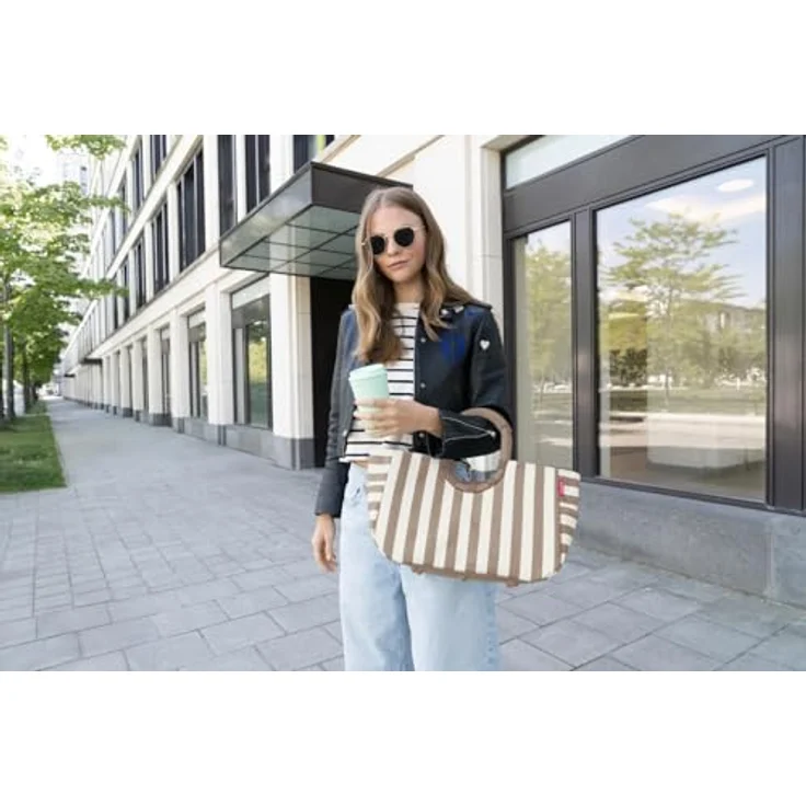 reisenthel Shopper Tasche 40 cm, braun, 100% Polyester, 40 x 20 x 26 cm – Bild 3