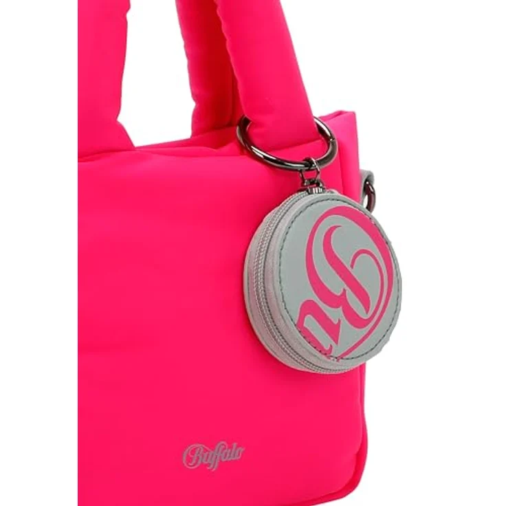Buffalo Boxy25 Mini Bag, Handtasche aus 100% Nylon in Neon Pink, 17.5 cm x 8 cm x 18 cm – Bild 7