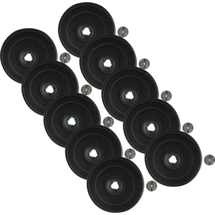 vhbw Aktivkohlefilter 10x für Alno Dunstabzugshauben, 23 cm, wirksam gegen Gerüche und Fette