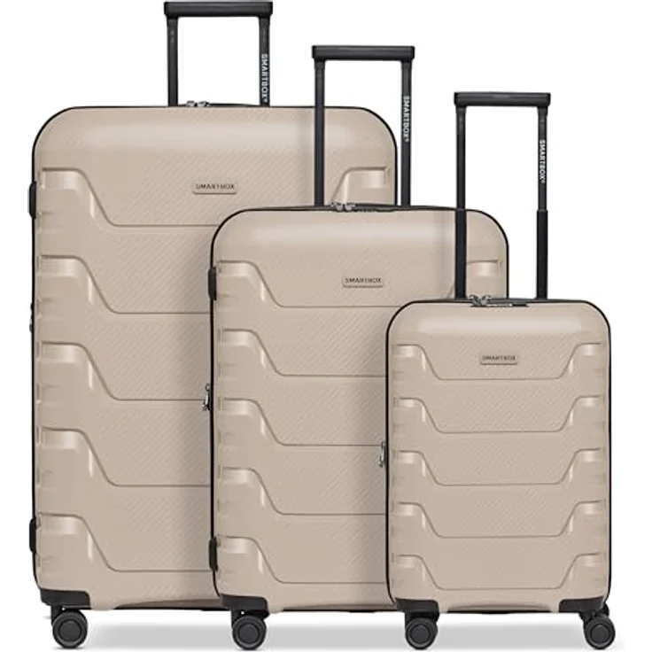 SMARTBOX Hartschalen Koffer-Set 3-teilig | leicht & robust aus Polypropylen | 4 Doppelrollen & TSA-Schloss (Edition 01) – Bild 1