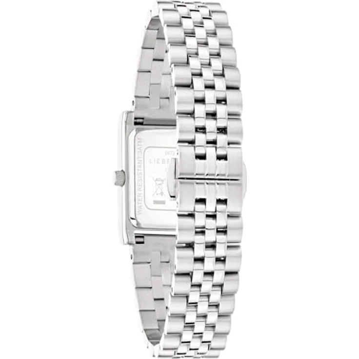 LIEBESKIND Berlin LT-0473-MQ, Damen Armbanduhr aus Edelstahl in Silber, 21mm x 31,5mm, kratzunempfindliches Mineralglas, Wasserdicht bis 3 bar, mit Edelstahlband und Schmetterlingschließe – Bild 4