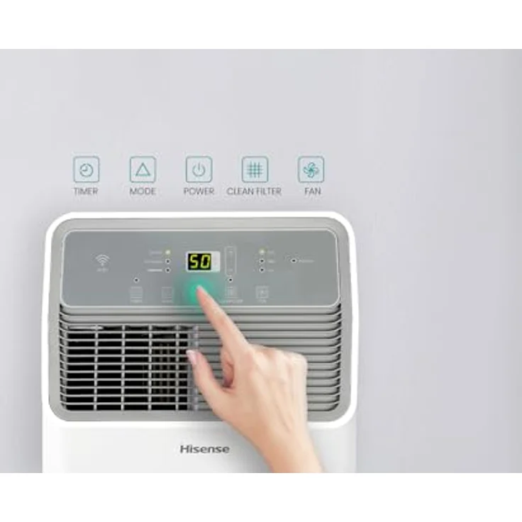 Hisense Luftentfeuchter D16HW - 16L, Trockenfunktion, Anzeige bei vollem Tank, Timer, Automatischer Betrieb/Neustart – Bild 4