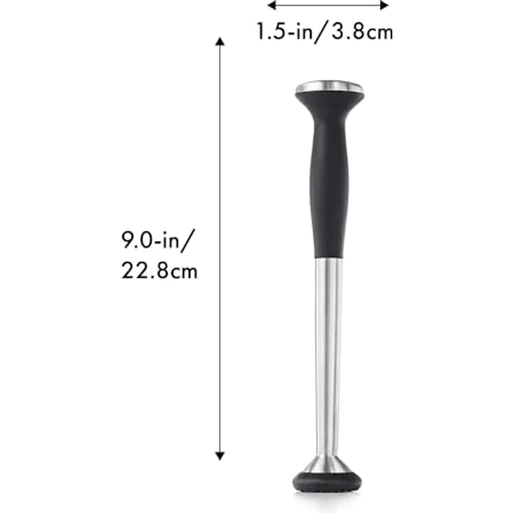 OXO Rührlöffel aus Stahl, ideal zum Vermischen von Kräutern und Zitrusfrüchten, rutschfester Griff – Bild 3
