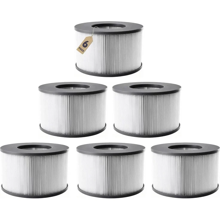 Ersatzfilter für MSpa Whirlpool Filter ab 2020, 6 Stück, hohe Filtrationsleistung, BPA- und bleifrei, kompatibel mit verschiedenen Modellen