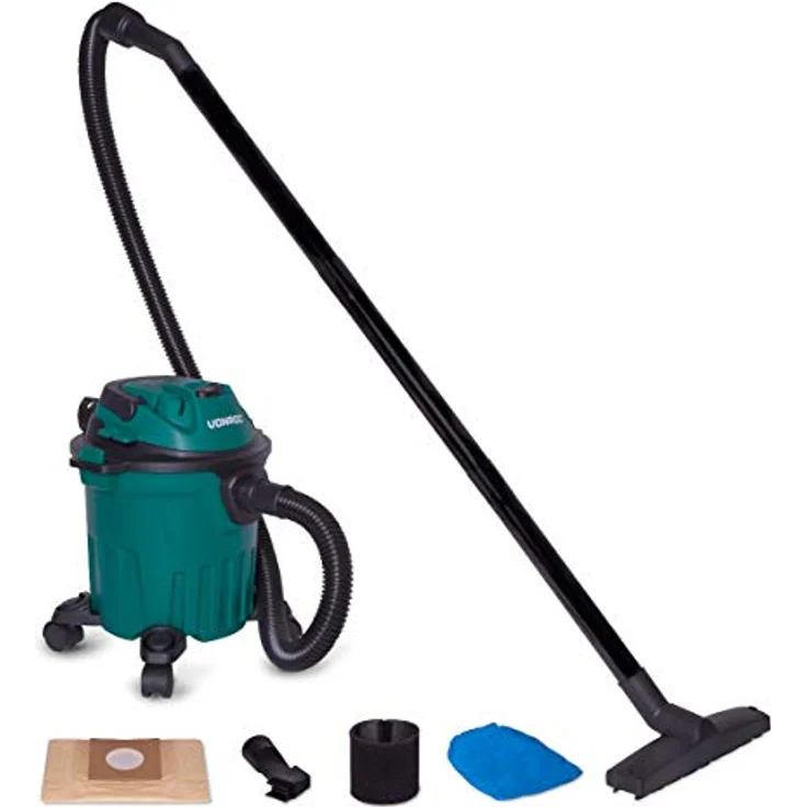 VONROC Nass- und Trockensauger, 1000W Industriesauger mit 12L Tank und 1,5m Schlauch, inklusive Zubehör – Bild 1