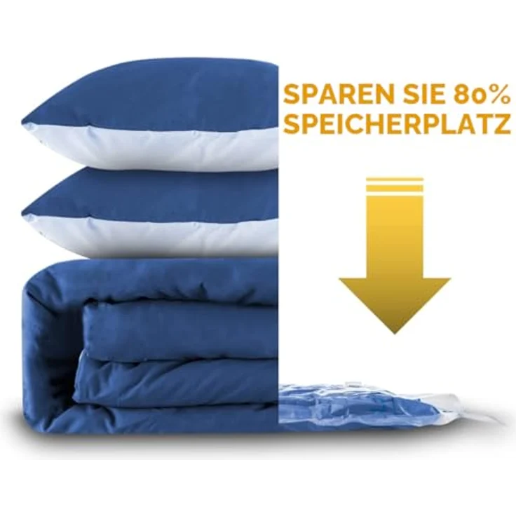 MEIQIHOME 7er Set Jumbo Vakuumbeutel, wiederverwendbare, platzsparende Aufbewahrungsbeutel für Kleidung & Bettwäsche, 100 x 70 cm, reißfest und luftdicht – Bild 5