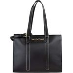 Valentino Aury Re Shopper Tasche, 35 cm, schwarz, 100% Polyurethan