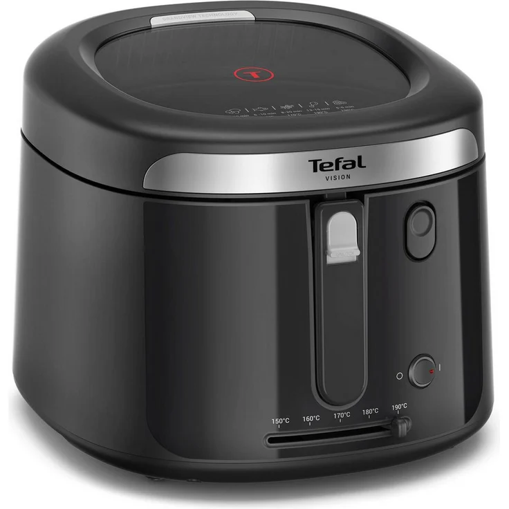 Tefal Fritteuse Vision FF2528, 1,2kg Fassungsvermögen, bis zu 4 Portionen, 1900 W, extragroßes Sichtfenster, einfache Reinigung