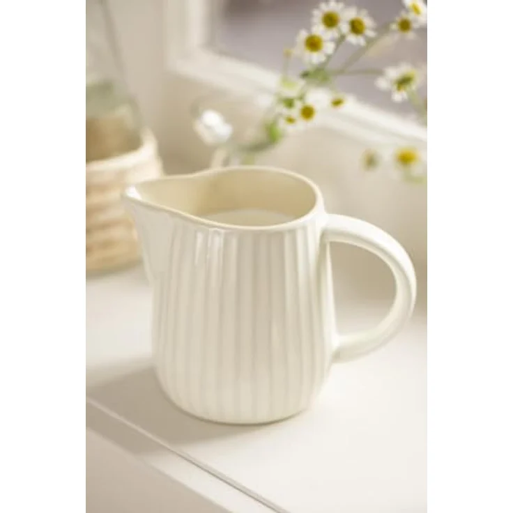 IB Laursen Mynte Milchkännchen, Butter Cream Creme Weiß, 200 ml aus Keramik, Höhe 9 cm – Bild 2