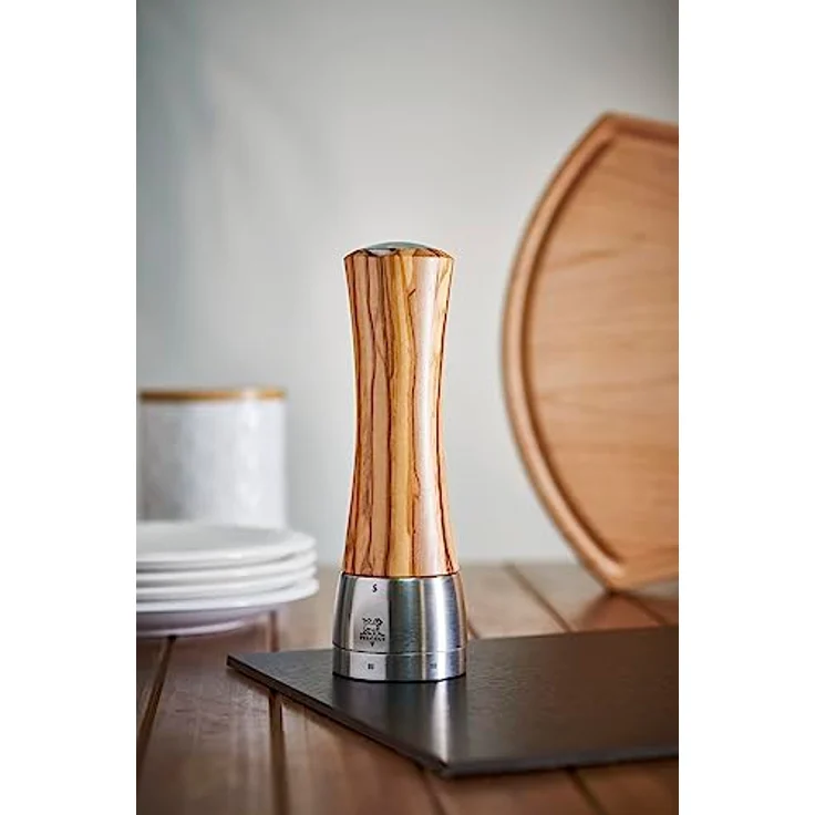 PEUGEOT Salzmühle DAMAN 21cm, Olivenholz mit uSelect Zirkonia-Mahlwerk, präzise Mahlgradverstellung – Bild 2
