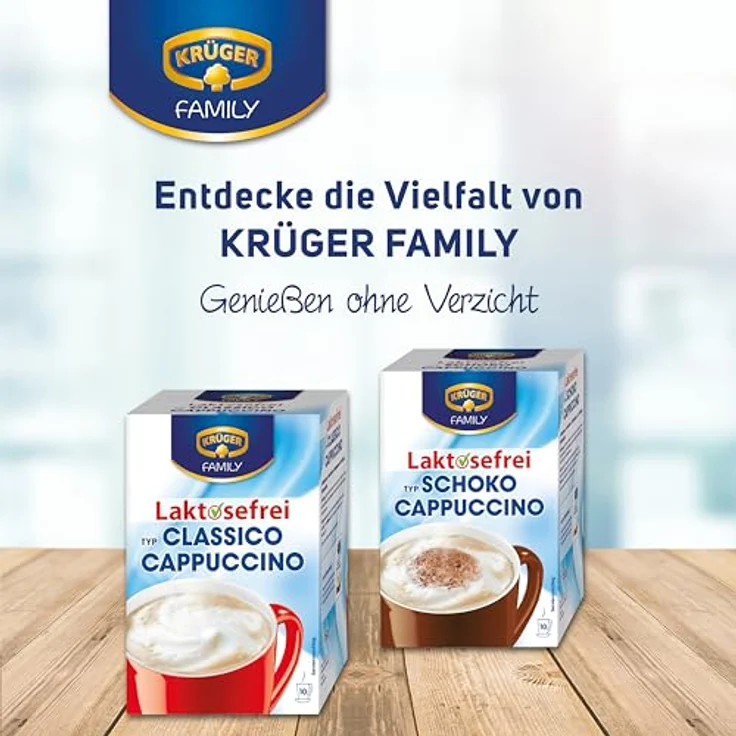 Krüger Cappuccino Classico laktosefrei Getränkepulver 10x15g 150g – Bild 6