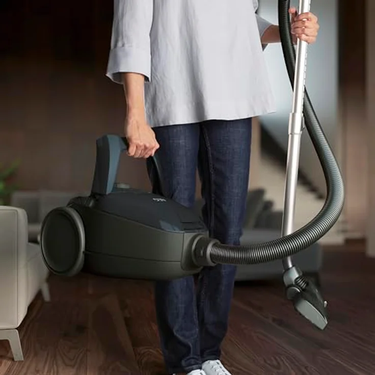 AEG VX82-1-2ST Staubsauger mit Beutel (Automatische Saugkraftregulierung, extrem leise auch auf Teppich, Aufnahme von großen + kleinsten Partikeln, langes Kabel, 55% Recyclingmaterial, 600W, petrol) – Bild 8