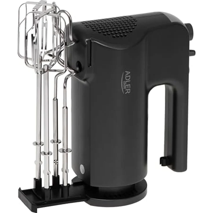 Adler Handmixer AD 4230, 5 Geschwindigkeiten, Turbo Funktion, Mixer, Knethaken, schwarz – Bild 2