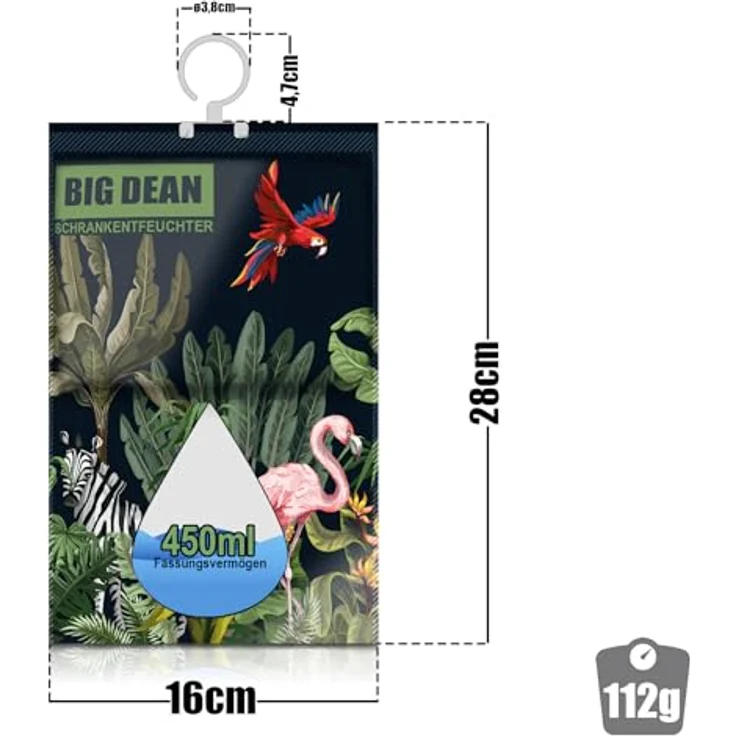 BigDean 20er Pack XL Luftentfeuchter, 450ml Beutel für Kleiderschrank, stromlos, optimaler Feuchtigkeitsschutz gegen Schimmel – Bild 3
