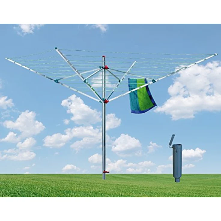 Blome Wäschespinne Alustar 60 m, Aluminium, Silber, 180 x 25 cm