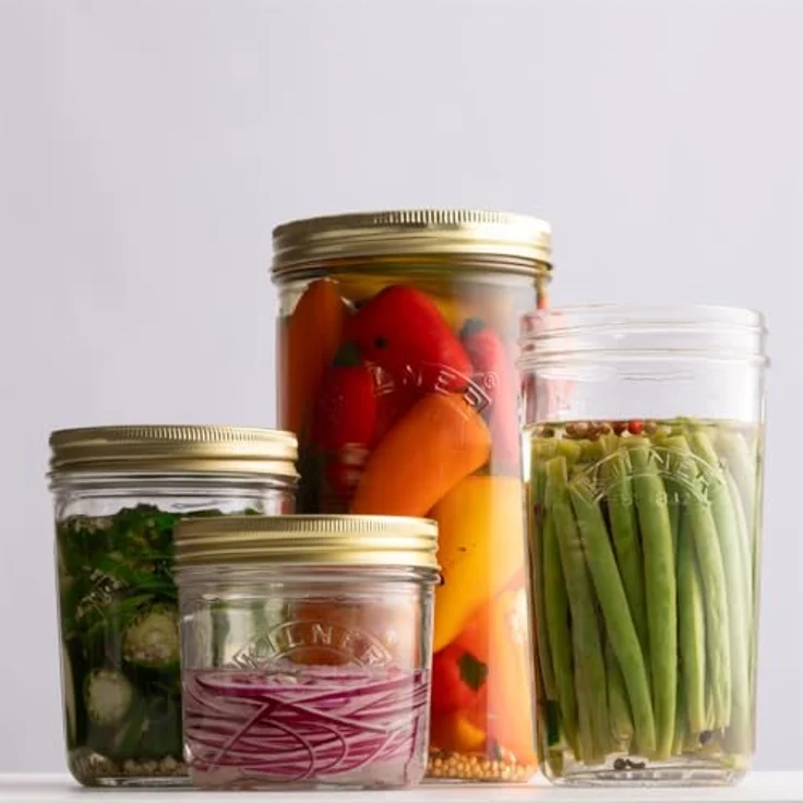 KILNER Einmachglas 200ml mit Twist-Off Deckel, 6er Set für luftdichtes Einkochen und Konservieren, transparent mit goldenem Schraubdeckel – Bild 3