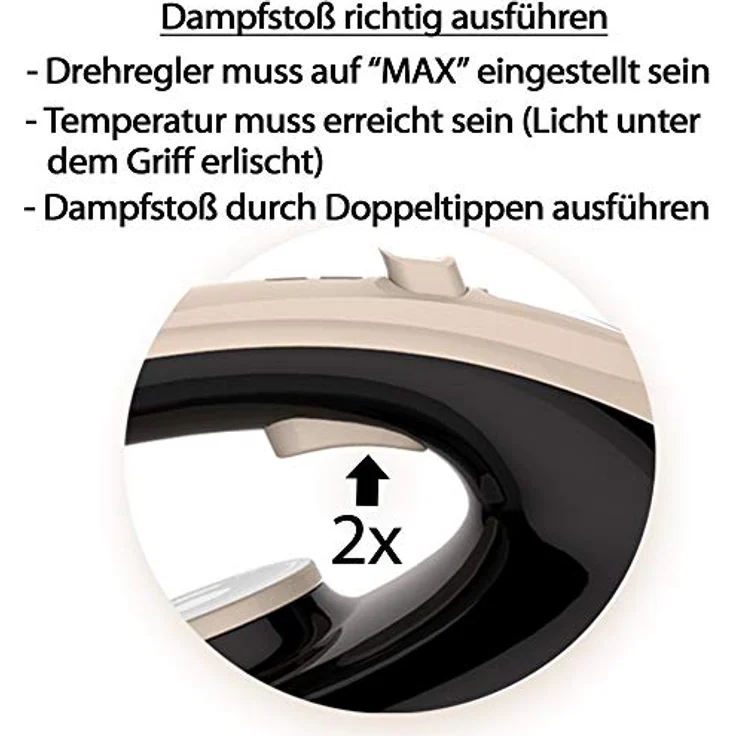 Tristan Auron Dampfbügelstation Elite8-2400 W 400g Dampfstoß | 7 bar Dampfdruck - variabler Dampf bis 140 g/min I 1,8 L Wassertank Abschaltautomatik – Bild 4