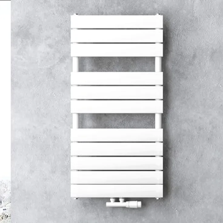 doporro Design Badheizung Flachheizkörper 100x60cm Weiß Paneelheizkörper Einlagig Horizontal 2in1 Mittelanschluss oder Seitenanschluss Badheizkörper