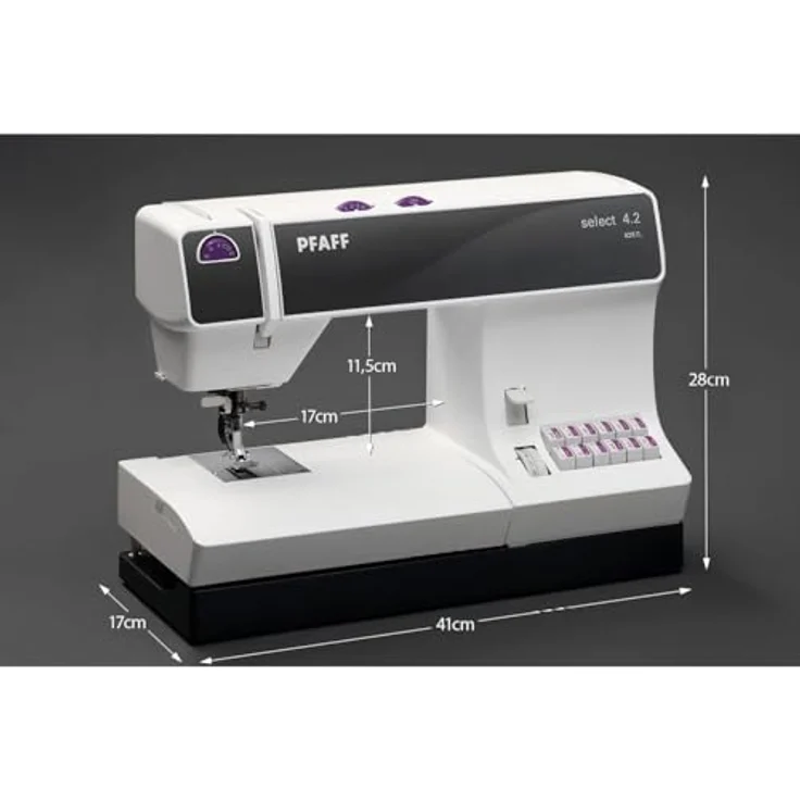 PFAFF select 4.2, Mechanische Nähmaschine mit IDT™-System, 40 Stiche, integrierter Nadeleinfädler und LED-Beleuchtung – Bild 3