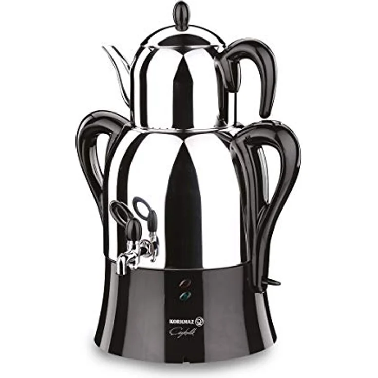 Korkmaz Caykolik Elektrische Teemaschine Samovar Schwarz A341-04 – Bild 2