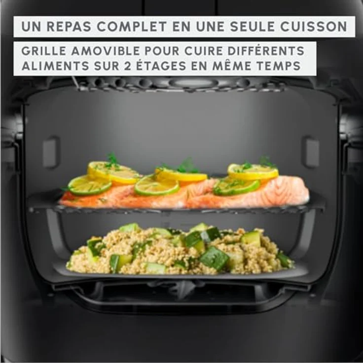 Moulinex Multicook & Fry MZ730BF0, Multikocher & integrierter Airfryer mit 12 Programmen, 6L Kapazität, zweistufigem Kochen, verzögertem Start, Hippo-Grau – Bild 4