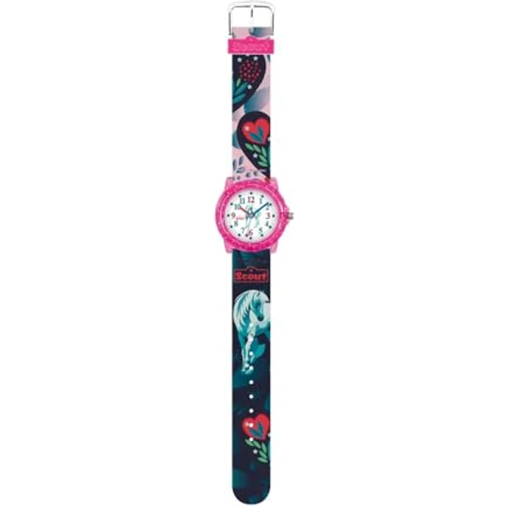 SCOUT Mädchen Analog Quarz Uhr 280305052, wasserdicht 5 ATM, 3-Zeiger mit Kunststoff Armband und gehärtetem Mineralglas – Bild 2
