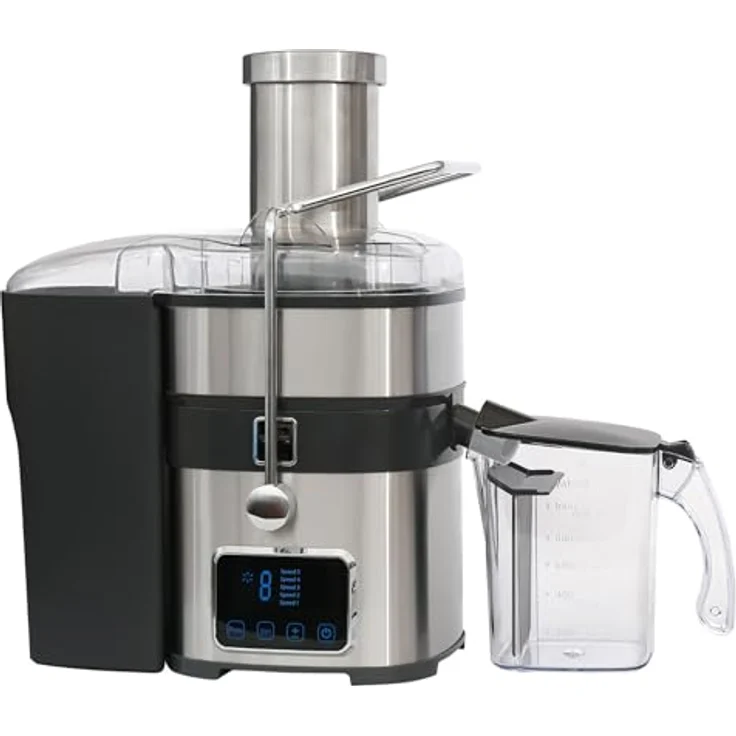 KB ELEMENTS Entsafter, elektrische Saftpresse mit 800 W Voll Kupfer Motor, Full Touch Display, 5 Geschwindigkeiten, Edelstahl – Bild 1