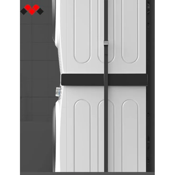 Meliconi Torre Noir: Zwischenbaurahmen für Waschmaschine-Trockner, 250 kg Tragfähigkeit, vormontiert, Schwarz, Made in Italy – Bild 4