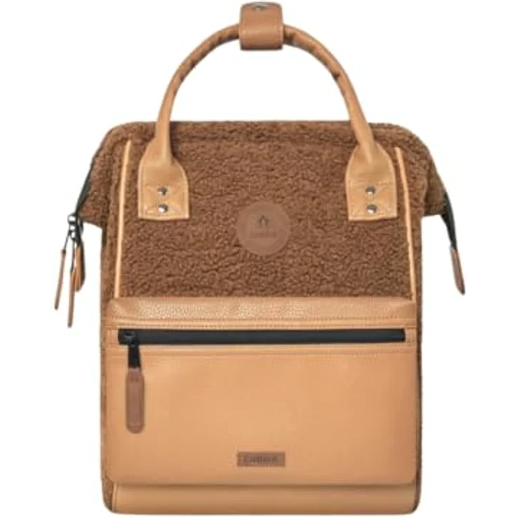 Cabaia Adventurer Fleece Small City Rucksack, 32 cm, braun, 100% Polyester, 23 cm x 13 cm – Bild 4