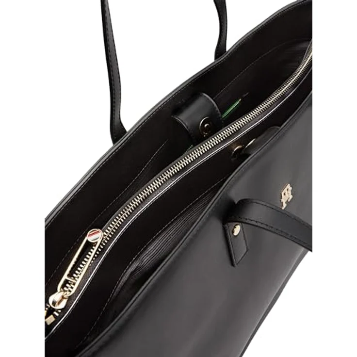Tommy Hilfiger Shopper aus Polyurethan, Black, 35 x 27 x 15 cm – Bild 4