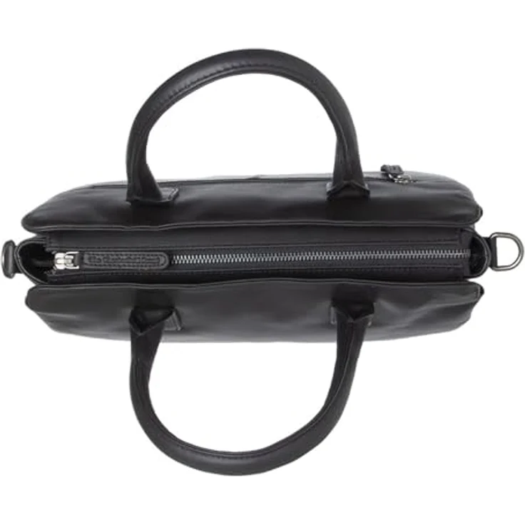 The Chesterfield Brand Valmonte Schultertasche, elegante Leder Handtasche mit Reißverschluss, 32 cm, Schwarz – Bild 4