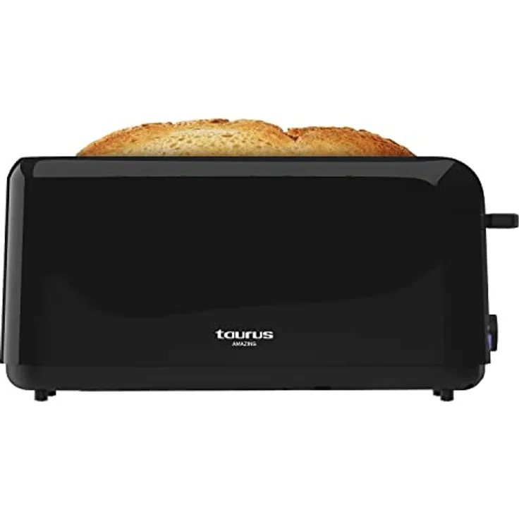 Taurus Amazing TO3000 - Brotröster 1450W, 2 extra lange und extra breite Schlitze, 6 Toaststufen, 3 Zusatzfunktionen, Selbstzentrierung, Krümelfach