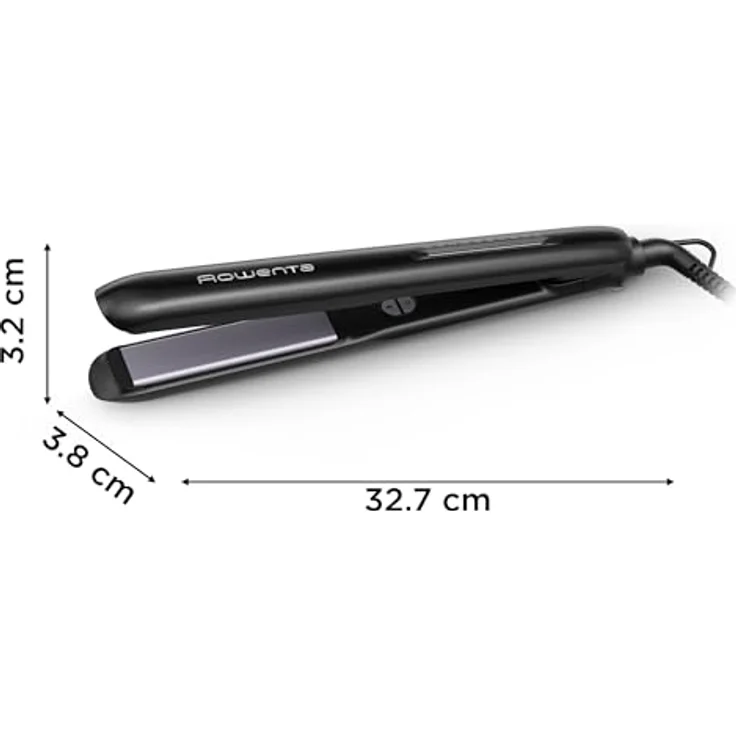 Rowenta SF3320 Optiliss + Glätteisen, Haarglätter und Lockenstab, LED-Anzeige, 10 Temperatureinstellungen, Keramik-Turmalin-Beschichtung, strahlender Glanz – Bild 3