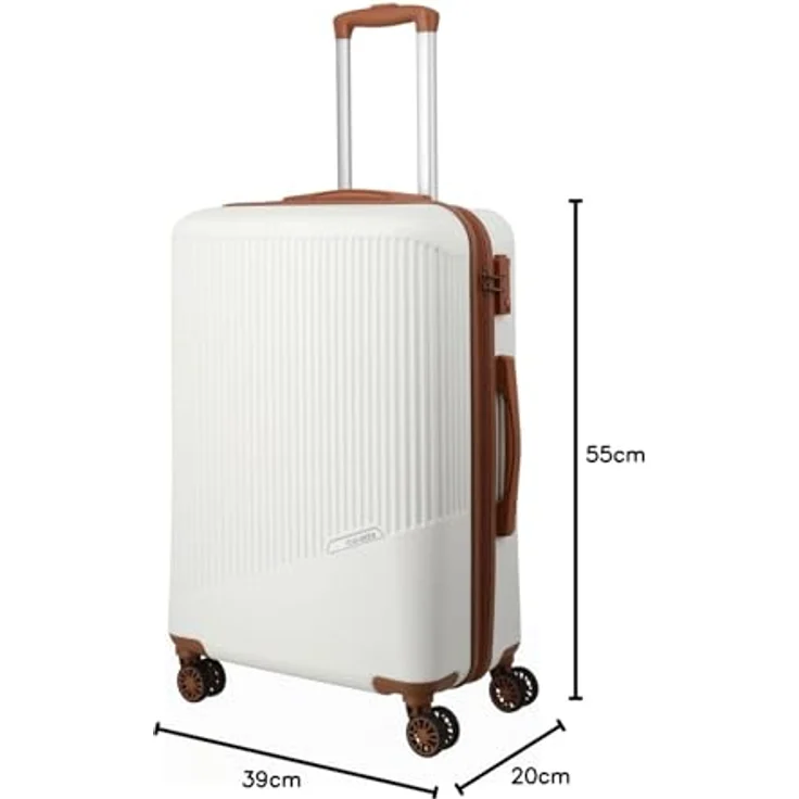 Travelite Koffer Bali 4 Rollen Kabinentrolley S 55 cm, Weiss, (34 l, S) - ABS, praktische Innenaufteilung, 4 stabile Rollen – Bild 9