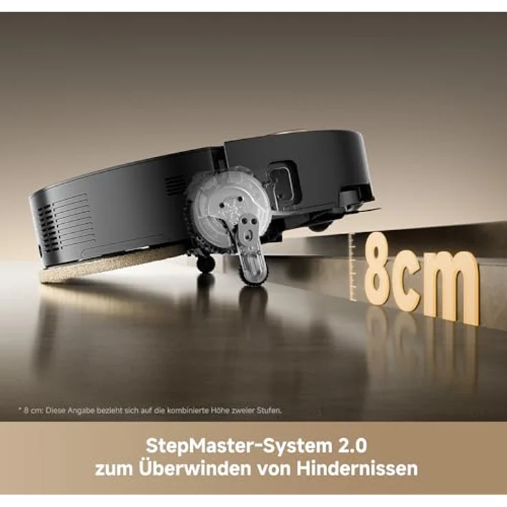 Mova Mobius 60, Saugroboter mit MopSwap-System, 30.000 Pa Saugleistung, dynamischem Saugrückhaltesystem und Hindernisüberquerung bis 8 cm – Bild 5