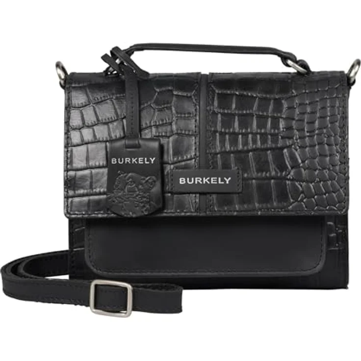 Burkely Cool Colbie Citybag Small, Handtasche mit 2 Innen- und 2 Außenfächern, Schwarz, 20 cm hoch, 8 cm breit, 15 cm lang – Bild 1