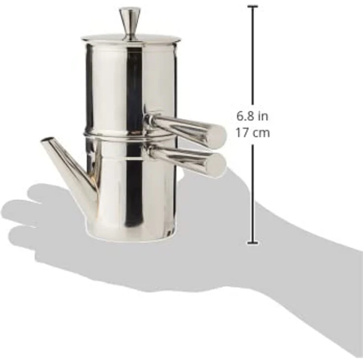 Ilsa Napoletana Kaffeemaschine, Edelstahl, Silber, für 1-2 Tassen – Bild 6