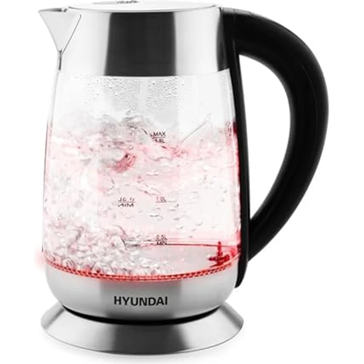 Hyundai Wasserkocher HYUVK792, 1,8 l, 2200 W mit modernem Glasdesign – Bild 1