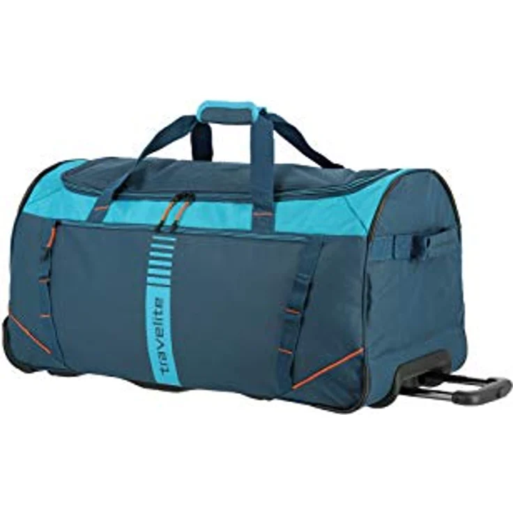 travelite 2-Rad Trolley Größe L, Gepäck Serie BASICS ACTIVE: Weichgepäck Reisetasche mit Rollen im frischen Design, 71 cm, 86 Liter – Bild 5