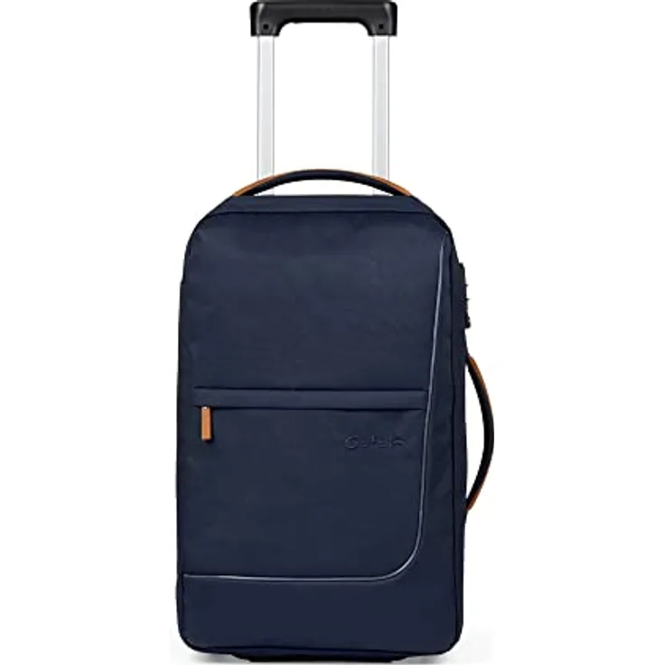 satch Flow S Trolley Koffer Handgepäck 35 l 54x32x23 cm oder Koffer groß 55 l 65x37x29 cm, inkl. Wäschebeutel, Reisegepäck Pure Navy - Dunkelblau