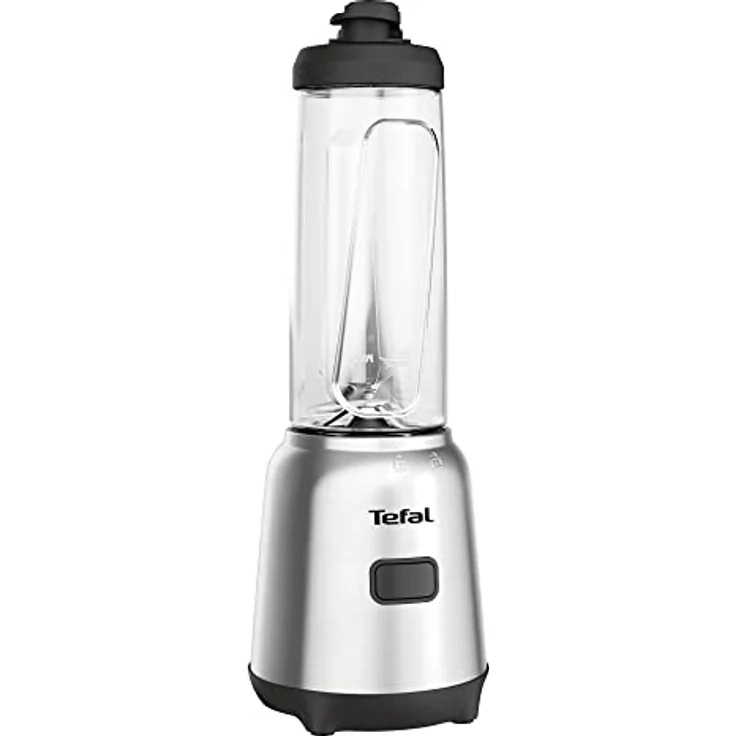 Tefal Mix&Move BL15FD Smoothiemaker, 300 Watt, 0,6 l, inkl. To-Go-Behälter, Edelstahl, silber – Bild 2
