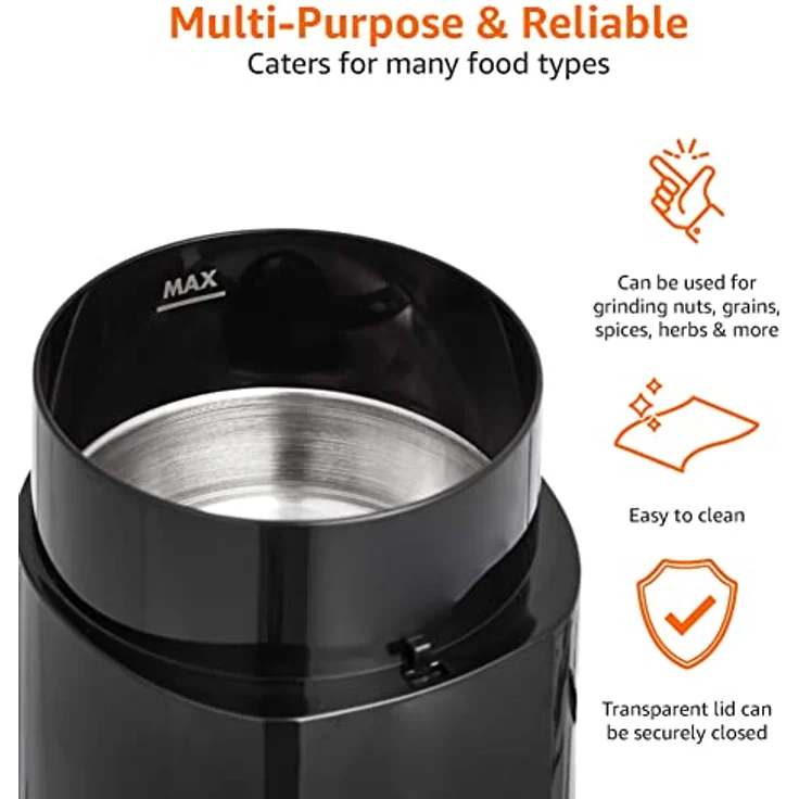 AmazonBasics ? Elektrische Kaffeemühle, schwarz – Bild 3