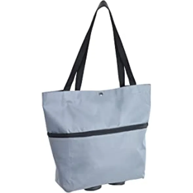 Maximex Einkaufstrolley 3in1 - faltbare Einkaufshilfe, Polyester, 32 x 50 x 15 cm, Grau