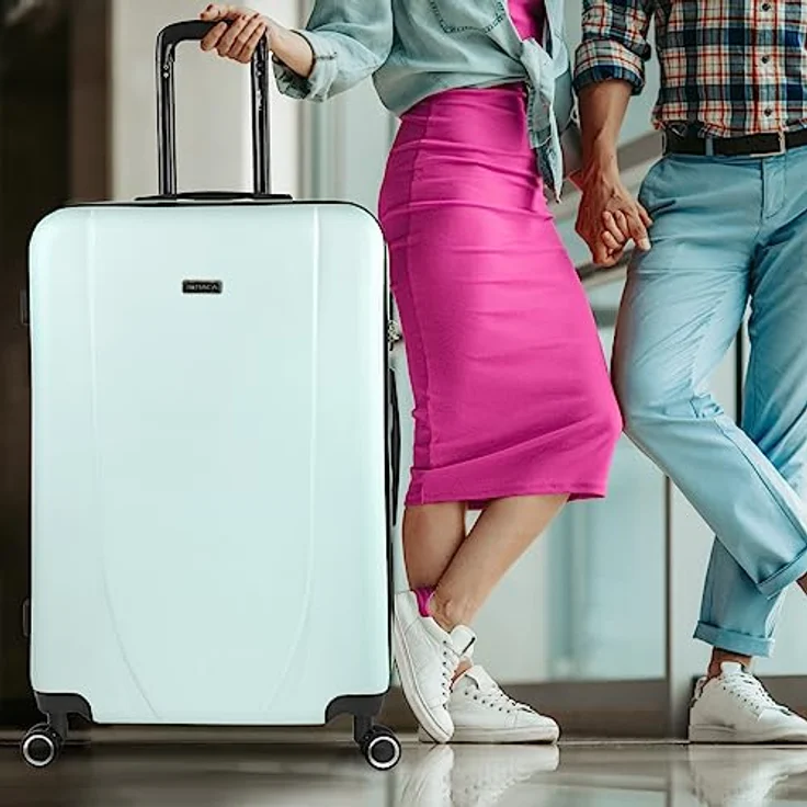 ITACA - Koffer Groß 4 Räder Großer Koffer Leichte - Reisekoffer Groß für Flugzeuge Koffer Hartschale mit Geprüftem Schloss - Handgepäck Koffer 71170, Minzgrün – Bild 2