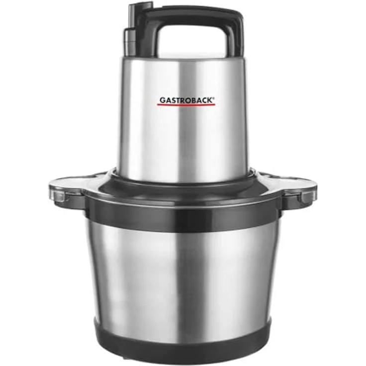 GASTROBACK #40966 Design Multizerkleinerer Professional 5 L, Silber, Schwarz - Mit 1600 Watt Motor und 2 Geschwindigkeitsstufen, ideal für große Mengen Zwiebeln, Knoblauch und Parmesan. – Bild 1