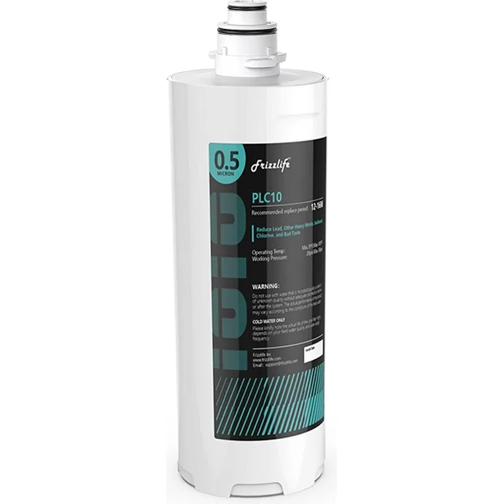 Frizzlife SW10-HF Ersatzgehäuse-Kit mit PLC10 Filterpatrone für Untertisch-Wasserfilter-Systeme