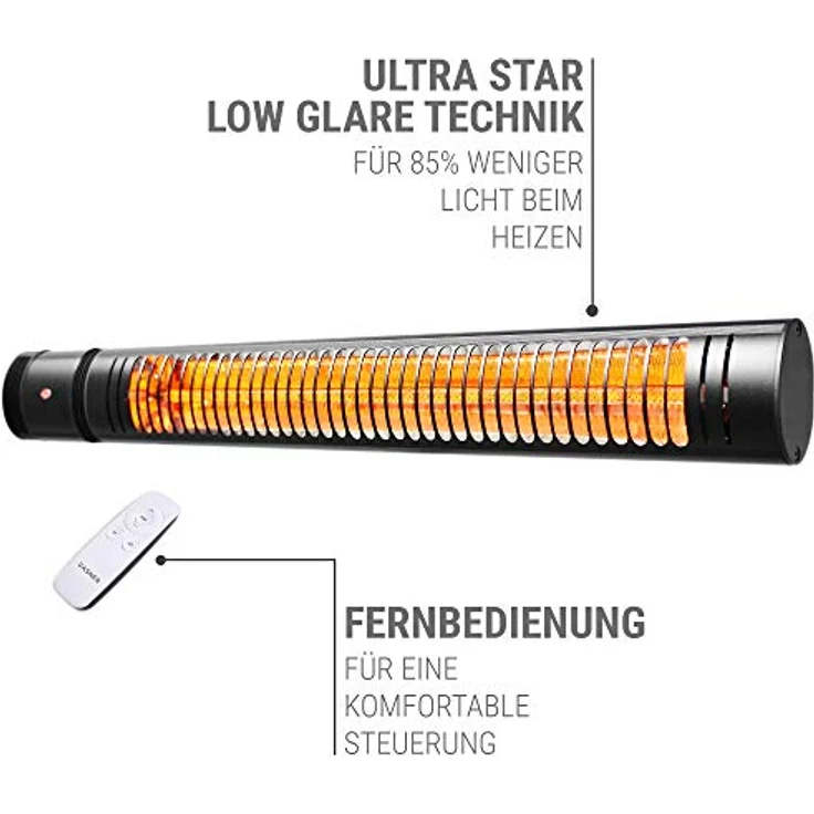 Vasner SlimLine X20 Infrarot-Heizstrahler schwarz, Heizstrahler – Bild 2