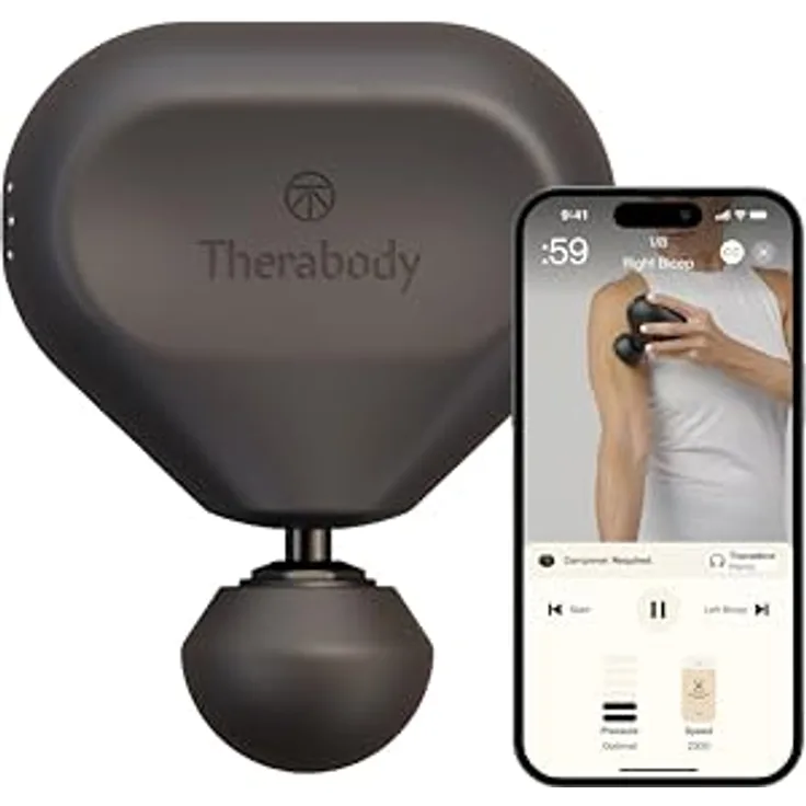 Therabody TheraGun Mini 3.0, tragbare Massagepistole zur Schmerzlinderung mit Percussion-Therapie, schwarz