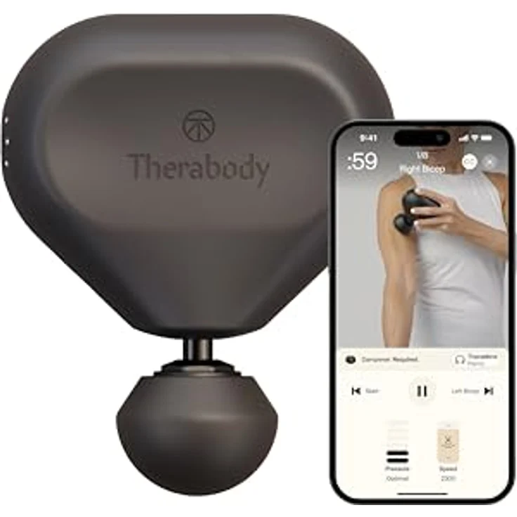 Therabody TheraGun Mini 3.0, tragbare Massagepistole zur Schmerzlinderung mit Percussion-Therapie, schwarz – Bild 1